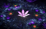 3D梦幻抽象花朵壁纸17