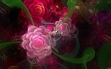 3D夢幻抽象花朵壁紙 #29