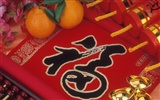 中国風お祭り赤壁紙