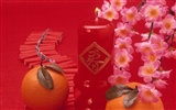 Vent de la Chine papier peint rouge festive #21