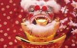 China Viento rojo festivo fondo de pantalla #24
