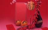 Vent de la Chine papier peint rouge festive #32