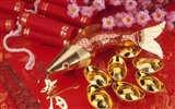 Vent de la Chine papier peint rouge festive #35