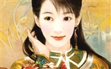 Fondos de la Dinastía Qing Pintura de la Mujer #2