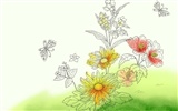 Fondos de pantalla de tinta exquisita flor #6