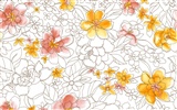 Fondos de pantalla de tinta exquisita flor #14