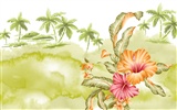 Floral wallpaper illustration design #21