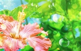 ファンタジーCGを背景の花の壁紙