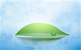 Watermark frisches grünes Blatt Tapete #6