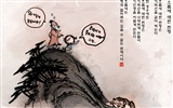 South Korea ink wash cartoon wallpaper #9