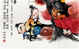 Südkorea Tusche Cartoon Tapete #31