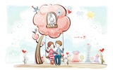 Cartoon Valentine's Day wallpapers (1) #6