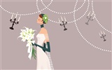 Vector wallpaper wedding bride (2) #4