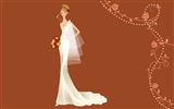 Vector wallpaper wedding bride (2) #45009