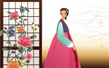 Vector wallpaper of Korean women (1) #6