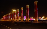 La Plaza de Tiananmen colorida noche (obras barras de refuerzo) #29