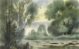 水彩景色 手绘壁纸(一)14