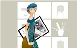 Vektorové kolekce žen tapety (5) #2