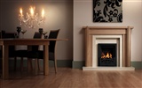 Western-style family fireplace wallpaper (1) #13