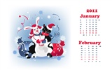 Год Кролика 2011 календарь обои (2) #14