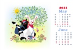 Год Кролика 2011 календарь обои (2) #17