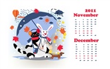 Год Кролика 2011 календарь обои (2) #20