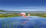 Красочная ручная роспись экологии обои пейзаж (1) #8