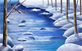 Красочная ручная роспись экологии обои пейзаж (3) #16