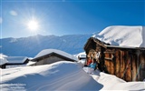 Schweizer Winter Schnee Tapete #3