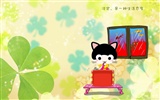 Bebé gato de dibujos animados fondos de pantalla (2) #11