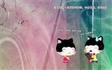 Bebé gato de dibujos animados fondos de pantalla (2) #16