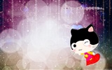 Bebé gato de dibujos animados fondos de pantalla (3) #11