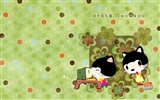 Bebé gato de dibujos animados fondos de pantalla (4) #15