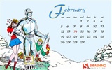 Февраль 2012 Календарь обои (2) #6