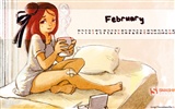 Февраль 2012 Календарь обои (2) #13