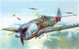 軍用機の飛行の絶妙な絵画の壁紙 #1