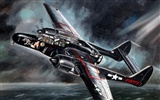 空中飛行的軍用飛機 精美繪畫壁紙 #10