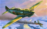 空中飛行的軍用飛機 精美繪畫壁紙 #20