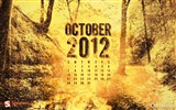Octobre 2012 Calendar Wallpaper (2) #8
