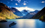 Lakes, sea, trees, forests, mountains, beautiful scenery wallpaper #2