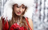 La Navidad hermosa chica HD papel tapiz (1)