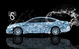 Water drops splash, beautiful car creative design wallpaper #15