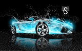 Water drops splash, beautiful car creative design wallpaper #22