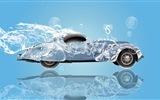 Water drops splash, beautiful car creative design wallpaper #24