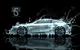 Water drops splash, beautiful car creative design wallpaper #26