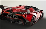 2014 Lamborghini Veneno Roadster červený supersport HD tapety na plochu