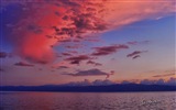 日落之後，奧赫里德湖，Windows 8 主題高清壁紙 #2