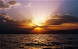 Po západu slunce, Lake Ohrid, Windows 8 téma HD Tapety na plochu #7