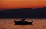 После захода солнца, озеро Охрид, Windows 8 тема HD обои #10