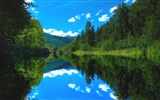 Spiegelung im Wasser natürlichen Landschaft Tapeten #4
